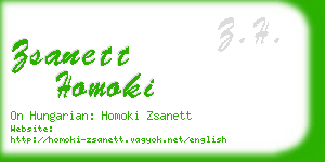 zsanett homoki business card